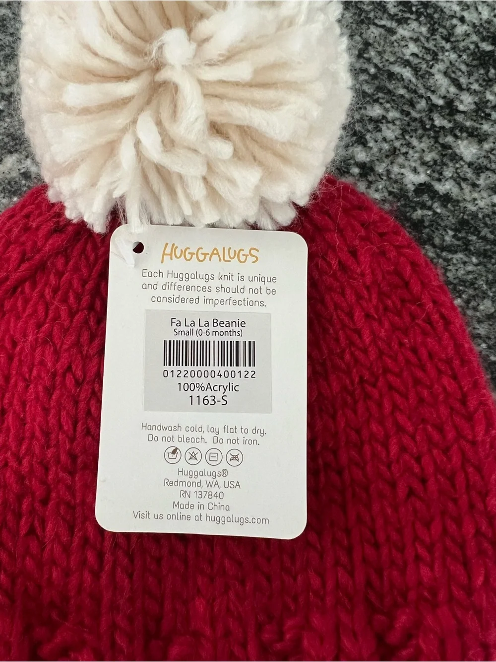 Infant Pom Fa La La Hat with Cream Pom